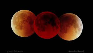 A lunar eclipse occurs when the sun, earth, and moon line up such that the shadow cast by the earth passes over the moon. Total Lunar Eclipse Nasa