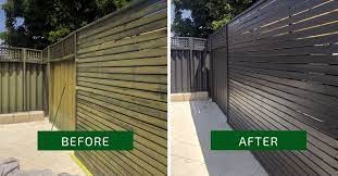 Fence Makeovers Perth Before And After Colour Monument Fence Paint Backyard Fences Fence