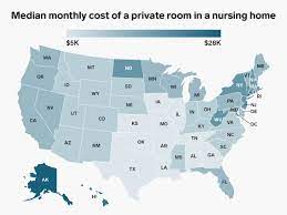 This fee covers living costs such as meals, cleaning, heating and power. Nursing Home Private Room Monthly Median Price By State