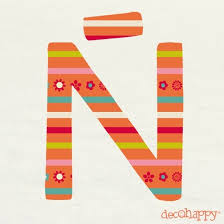 Este carácter muestra la minúscula latina n con tilde. Vinilo Infantil De Tela Letra Ene Mayuscula Decohappy Venta Online