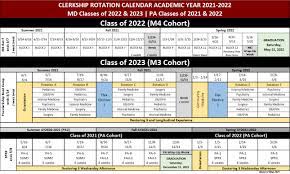 Current Year Academic Calendar College Of Medicine