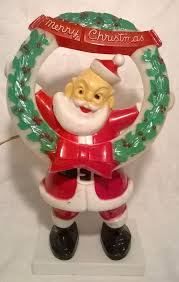 Rosbro Santa Blow Mold 1950 S Antique Christmas Tree Vintage Christmas Decorations Retro Christmas