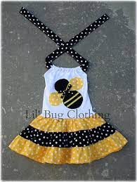 Bumble Bee Girls Dress Bumble Bee Outfit Yellow Black Polka Dot Bumble Bee Tiered Summer Dress Bi Kids Outfits Girl Outfits Unique Baby Clothes