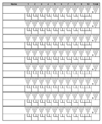 Bowling Score Sheet With Pin Template Bowling Bowling