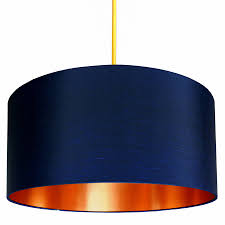Midnight Blue Lampshades With Copper Or Gold Lining By Love Frankie Ltd Notonthehighstreet Com Velg blant mange lignende scener.