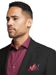 Paul Fredrick Menswear Wool Stretch Bengaline Peak Lapel Suit Jacket