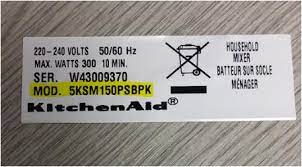 That's not a serial number that's a kitchenaid was a division of hobart for a long time before the were split off and later sold to whirlpool. Kitchenaid Serial Numbers