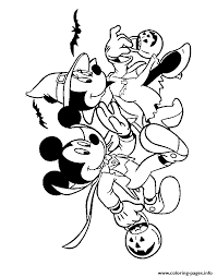 Trick or treat coloring pages printable. Mickey Minnie Trick Or Treating Disney Halloween Coloring Pages Printable Coloring Home