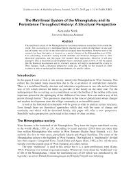 Untuk download buku pjok sd kurikulum 2013 revisi 2019 ini silahkan anda klik pada link download pjok sd kurikulum 2013 revisi 2019 tersebut. Pdf The Matrilineal System Of The Minangkabau And Its Persistence Throughout History A Structural Perspective