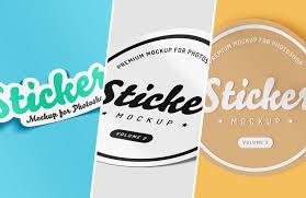 Browse our collection of psd mockups to use in your projects, app showcases and presentations! Sticker Mockup Collection For Photoshop Psd Sticker Design Mockup Mockup Templates