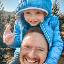 Otis and the perfect Christmas Tree.❤️🎄 We headed for Laurel Springs and  the Robbins family's Christmas Tree farm, along Cranberry Creek, to find  the perfect tree for our home this year. High