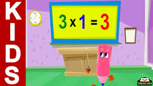 Home School Math 3 Times Table Song Kids Songs With Lyrics Math Tut Math Tutorials Kids Songs Times Tables