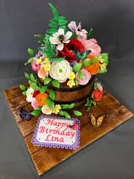 From one to one hundred, a festive birthday flower cake will help to start the party! Flower Barrel 3d Birthday Cake Skazka Desserts Bakery Nj Custom Birthday Cakes Cupcakes Shop