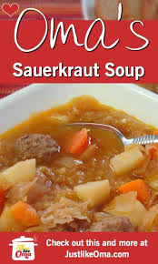 Sauerkraut Soup What Can Be More German Than That Make This Recipe Just Like Oma An Absolutely Wunderbar Di In 2020 Rezeptideen Rezepte Sauerkrautsuppe