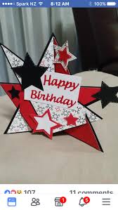 Star Effect Card Anniversary Cards Handmade Cards Handmade Shaped Cards