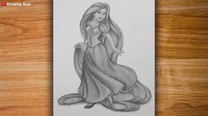 Her realistic drawings are inspired by both the fluidity of the human body and the. How To Draw Disney Princess Rapunzel Step By Step Disney Frozen Pencil Sketch Youtube