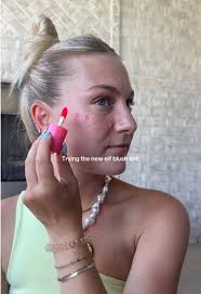 Trying the New Elf Liquid Blush