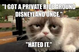 So, a portion of sincere, genuine laughter. Grumpy Cat Has The Worst Day At Disneyland Ever Funny Grumpy Cat Memes Grumpy Cat Quotes Grumpy Cat