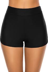 Amazon Com Lecieldusoir Women S Swim Shorts High Waist Swimsuit Boyshorts Bathing Suit Bikini Bottoms Clothing