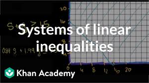 Graph linear inequalities in two variables. Systems Of Linear Inequalities Word Problems Example Algebra Ii Khan Academy Youtube