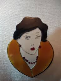Ladies brooch pin ruby