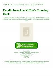 Download Pdf Doodle Invasion Zifflin 039 S Coloring Book Epub Pdf