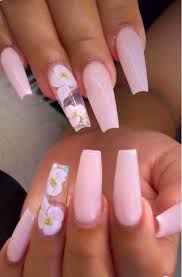 Give your nails a little bit of colourful spunk just by sitting at home with our easy to make nail art ideas for beginners. 50 Glittering Acrylic Nails For Medium Length Nails And Long Nails The First Hand Fashion News For Females Cute Nail Art Designs Coffin Nails Designs Nail Art Designs
