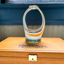 Orange Basket of Hand Stretched Glass MCM