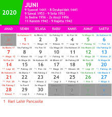 Kalender Juni 2020 Di 2020