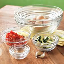 For use as mixing bowls; 10 Piece Glass Mixing Bowl Set Williams Sonoma