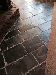 Repurposed Roof Tile As Tile Floors I Love This Slate Roof Tiles Slate Tile Floor Slate Tile Crafts