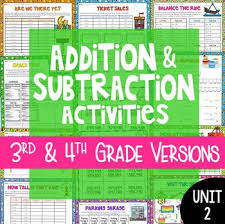 Check spelling or type a new query. 4th Grade Math Addition And Subtraction Unit Includes 3rd Grade Version Ashleigh S Education Journey