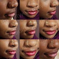 Ancient Symbol Inspired Nose Rings Gold Nose Cuff Etsy Nose Jewelry Diy Nose Rings Fake Nose Rings