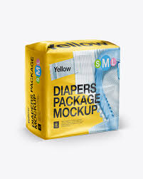 Download Diapers Large Package Half Side View Mockup In Packaging Mockups On Yellow Images Object Mockups