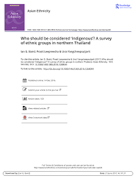 Pelukis berasal dari kata dasar lukis. Pdf Who Should Be Considered Indigenous A Survey Of Ethnic Groups In Northern Thailand