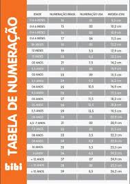 Numeração tenis eua x brasil. Tabela Tamanho Tenis Infantil Online Off 71