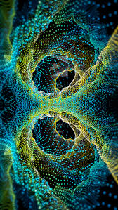 3D green-blue abstract fractal space. | Fractal design, Fractals ...
