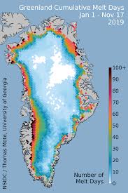 Greenland Ice Sheet Today Surface Melt Data Presented By Nsidc