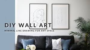 All art drawings can be shipped to you at home. Diy Home Decor Easy Line Drawing Wall Art Youtube