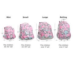 backpack size comparisons pottery barn kids toddler