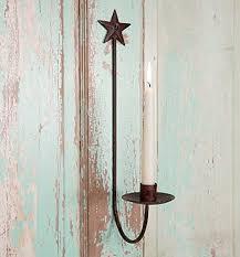 Gold candle lights add a touch of glam to the rita industrial farmhouse wall sconce. Decorative Metal Star Wall Sconce Candle Holder Home Accent Decor Modern Rustic Vintage Farmhouse Style The Candle Sconce Measures 3 Inches Wide 15 Inches Tall Buy Online In Belize