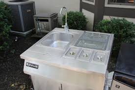 jenn air stainless steel sink cart