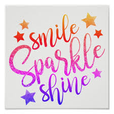 Smile Sparkle Shine Rainbow Colors Poster Zazzle Com In 2020 Sparkle Quotes Rainbow Quote Rainbow Colors