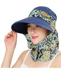 Roll Up Wide Brim Sun Visor Upf 50 Uv Protection Sun Hat With Neck Protector Dark Blue Cb17yx8o5is Summer Hats For Women Hat Fashion Sun Hats