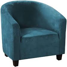 Dining chair covers are an amazing way to transform your dining area while protecting your favorite chairs. Amazon Com Jhld Club Chair Slipcover Velvet Stretch Tub Chair Cover Soft Non Slip Armchair Slipcover Washable Furniture Protector For Hotel Cafe Living Room Teal Club Chair Home Kitchen