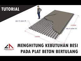 Membantu dalam hal menghitung kebutuhan. Menghitung Jumlah Kebutuhan Besi Pada Plat Beton Bertulang Youtube
