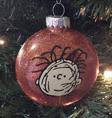 Peanuts Charlie Brown Inspired Pigpen Christmas Glitter Etsy Christmas Glitter Ornaments Charlie Brown Christmas Decorations Photo Christmas Ornaments