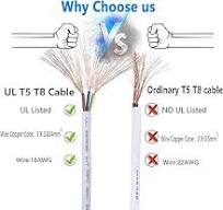 SinLoon UL-LP Certification T5 T8 LED Lamp Connecting Wire for Ceiling  Lights - Daylight Integrated Tube Cable Linkable Cords for Lamp Holder  Socket ...