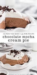 Chocolate Mocha Cream Pie Browned Butter Blondie Recipe Mocha Cream Pie Chocolate Crust Easy Chocolate Pie Recipe