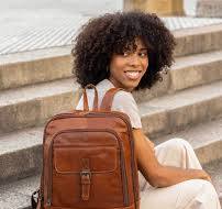 Niki Zaino in pelle Business Zaino Scomparto per laptop Zaino da città  Materiale interno Impermeabile Marrone Pelle
